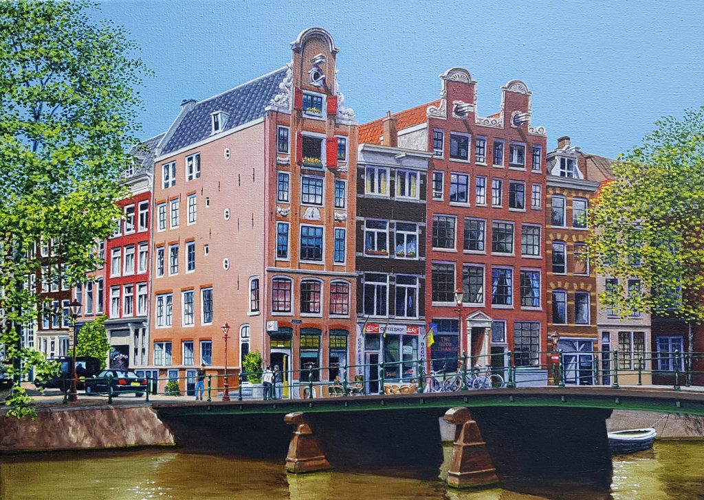 Amsterdam Afternoon, olieverf op canvas, 50 x 70 cm